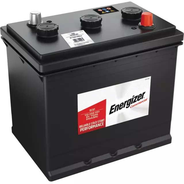 BATTERIE EC61 6V 112AH 510A + EN DIAGONALE ENERGIZER COMMERCIAL