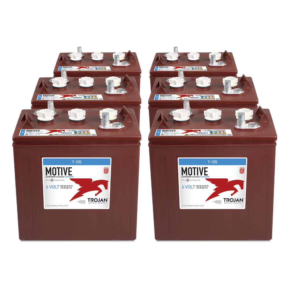 T105 LOT DE 6 BATTERIES